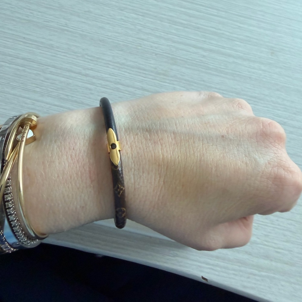 Louis Vuitton Dark Brown and Gold Bracelet
